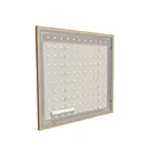100x100cm - ścienna rama S50T LED, profil srebrny, ramka DECO D2 Dąb