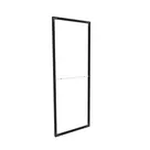 90x250cm - standard wall with upper exit Modularico M50, black profile