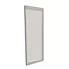 88x250cm - Standardwand mit oberem Ausgang Modularico M50LED, schwarzes Profil