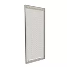 100x250cm - Standardwand mit oberem Ausgang Modularico M50LED, schwarzes Profil