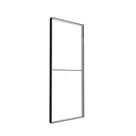 98x250cm - standard wall with upper exit Modularico M100LED, black profile