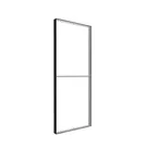 100x250cm - standard wall with upper exit Modularico M100LED, black profile