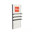 100x200cm - regał ścienny Faro S100D LED, 3 półki, profil czarny
