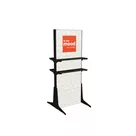 80x200cm - regał wolnostojący Faro S100D LED, półki z obu stron, profil czarny
