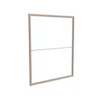 200x250cm - ścienna rama S25, profil srebrny, ramka DECO D2 Dąb