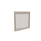 100x100cm - ścienna rama S50T LED, profil srebrny, ramka DECO D2 Dąb