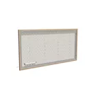 200x100cm - ścienna rama S50T LED, profil srebrny, ramka DECO D2 Dąb