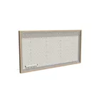 200x100cm - ścienna rama S50T LED, profil srebrny, ramka DECO D3 Dąb