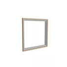 100x100cm - ścienna rama S100T LED, profil srebrny, ramka DECO D2 Dąb