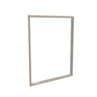 200x250cm - ścienna rama S100T LED, profil srebrny, ramka DECO D2 Dąb