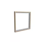 100x100cm - ścienna rama S100T LED, profil srebrny, ramka DECO D3 Dąb