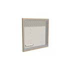 100x100cm - ścienna rama S100T LED tylne, profil srebrny, ramka DECO D2 Dąb