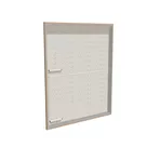 200x250cm - ścienna rama S100T LED tylne, profil srebrny, ramka DECO D2 Dąb