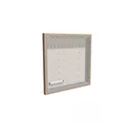 100x100cm - ścienna rama S100T LED tylne, profil srebrny, ramka DECO D3 Dąb