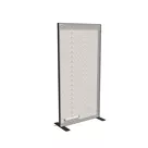 100x200cm - freistehender S50T LED Rahmen, schwarzes Profil, Füße