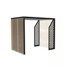 Modularico BRIDGE M100LED, 300x260x200cm, 2x Ściana Deco Lamel, panel Deco