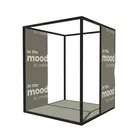 Modular Room Box, 200x200x250cm, rama podstawowa, podłoga systemowa, 2x ściana M50