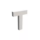 50 cm - 3D letter, model P, 60 mm, without lighting, white composite face