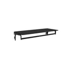 90x38cm - HPL Faro shelf with horizontal hanger and D30cm mounts, black