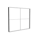 285x250cm - ściana standardowa Modularico M150LED, profil czarny