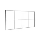 500x250cm - ściana standardowa z wyjściem górnym Modularico M150LED, profil czarny