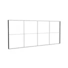 600x250cm - ściana standardowa z wyjściem górnym Modularico M150LED, profil czarny