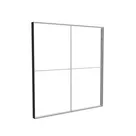 285x300cm - ściana standardowa Modularico M150LED, profil czarny