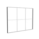 385x300cm - ściana standardowa z wyjściem górnym Modularico M150LED, profil czarny