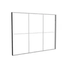 400x300cm - ściana standardowa z wyjściem górnym Modularico M150LED, profil czarny