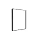 98x125cm - ściana standardowa z wyjściem górnym Modularico M150LED, profil czarny