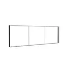 385x125cm - ściana standardowa z wyjściem górnym Modularico M150LED, profil czarny