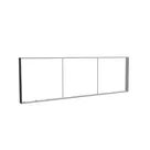400x125cm - ściana standardowa z wyjściem górnym Modularico M150LED, profil czarny