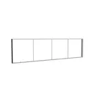 485x125cm - ściana standardowa Modularico M150LED, profil czarny