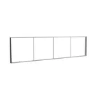 500x125cm - ściana standardowa Modularico M150LED, profil czarny