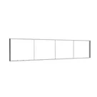 585x125cm - ściana standardowa Modularico M150LED, profil czarny