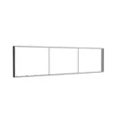 385x100cm - ściana standardowa z wyjściem górnym Modularico M150LED, profil czarny
