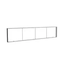 485x100cm - ściana standardowa Modularico M150LED, profil czarny