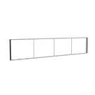500x100cm - ściana standardowa z wyjściem górnym Modularico M150LED, profil czarny