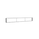 400x50cm - ściana standardowa z wyjściem górnym Modularico M150LED, profil czarny