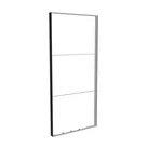 185x400cm - ściana standardowa z wyjściem górnym Modularico M150LED, profil czarny