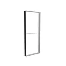 100x250cm - ściana standardowa z wyjściem górnym Modularico M150, profil czarny