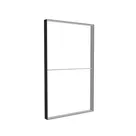 150x250cm - ściana standardowa z wyjściem górnym Modularico M150, profil czarny