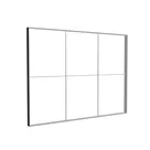 400x300cm - ściana standardowa z wyjściem górnym Modularico M150, profil czarny