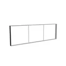 400x125cm - ściana standardowa Modularico M150, profil czarny