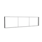 400x100cm - ściana standardowa z wyjściem górnym Modularico M150, profil czarny