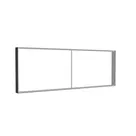 285x100cm - ściana standardowa Modularico M150, profil czarny
