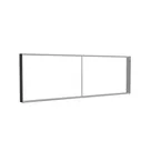 300x100cm - ściana standardowa z wyjściem górnym Modularico M150, profil czarny