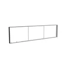 400x100cm - nadstawka ściany Modularico M150LED, profil czarny
