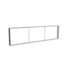 385x100cm - nadstawka ściany Modularico M150, profil czarny
