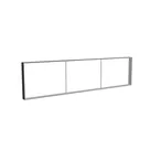 400x100cm - nadstawka ściany Modularico M150, profil czarny